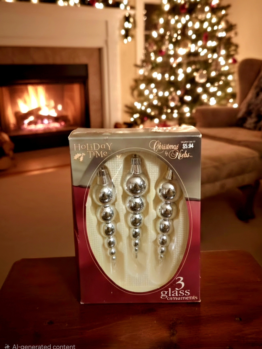Vintage Holiday Time Christmas by Krebs silver glass icicle ornaments Geemany